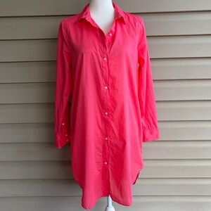•J. Crew• Lightweight Button Down Tunic Top/Coverup - Size Medium
